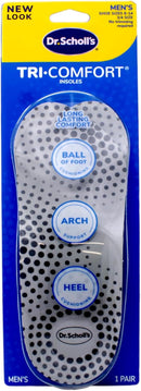 Dr. Scholl's Tri-Comfort Orthotics Inserts, Men's Size 8-12, 1-Pair Packages (Pack of 3) — 2