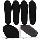 2 Pairs Black EVA Work Shoe Insoles, Anti-Sprain Cushion Inserts — 3