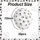 Dog Paw Print Balloons, Cute Puppy Pet Theme Birthday Latex Balloons for Boys Girls, Black White Dog Party Decorations Supplies for Kids Children Dogs Lover Farm Animal Theme Baby Shower Party Decor | Black Dog Paw — 2