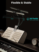 Vekkia 64 Led Rechargeable Music Stand Light - Folding Clip On Piano Lamp — 5
