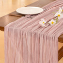 Pink Cheesecloth Table Runner Fall Boho Wedding Birthday Party Home Decor | Dusty Pink | 10ft X 1pc — 1
