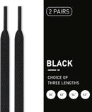 2 Pair Flat Shoelaces Replacement Laces for Air Force 1 Sneaker | Black — 3