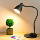 BOHON LED Desk Lamp with USB Charging Port 3 Color Modes Dimmable, Black — 1