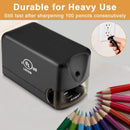AFMAT Electric Pencil Sharpener, Heavy Duty Pencil Sharpener for Classroom, 6.5-8mm No.2/Colored Pencils, UL Listed, 10,000+ Sharpenings, Electric Pencil Sharpeners for Home, Office, School PS13 | Black — 3