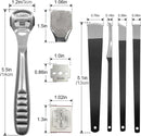 36 Pcs Callus Shaver for Feet Set, (1Stainless Foot File &1 Foot File Heads & 30 Replacement Slices Blades & 4 Pedicure Knife), Professional Callus Remover for Feet Tools for Wet and Dry Feet — 3