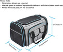 Airline Approved Pet Carrier, Large Soft Sided Pet Travel TSA Carrier 4 Sides…