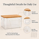 3 Pack Pantry Organizers and Storage Bins with Bamboo Lids,Trash Bag Holder — 7