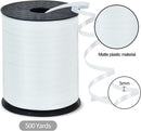 TONIFUL 500 Yards Shiny White Curling Ribbon Balloon String Gift Wrapping | Bright White — 2