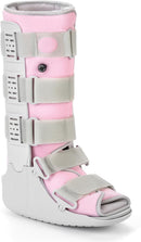 Jewlri Tall Walking Boot for Broken Foot, Air Cam Walker Boot, M - Pink-Tall — 1