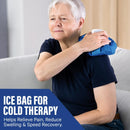 Affordtex Ice Bag 9 inches - Reusable, Durable, Cold Pack for Injuries, Muscle Aches, Knee Support — 3