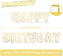 Pre-Strung Happy Birthday Banner White Party Decorations — 2