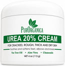 PurOrganica Urea Cream 20% – Made in USA, Maximum Strength Foot Cream for Dry, Cracked Heels, Corns, Calluses & Rough Feet, Exfoliating Moisturizer — 1