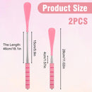 2Pcs Shoe Horn Long Handle Retractable Shoe Horn Black Pink — 2