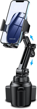 Miracase [Upgraded Version] Cup Phone Holder for Car, Universal Adjustable Long Neck Car Phone Mount Cradle Friendly Compatible with iPhone Samsung Google and All 4.0-7.0 inches Smartphones | Blue photo 1