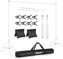 EMART Backdrop Stand 10x8.5FT Adjustable Back Drop Stand for Party -White — 1