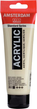 Amsterdam Standard Series Acrylic Tube 120 ml Naples yellow green 282 (17092822) | 4.06 Fl Oz (Pack of 1) — 1
