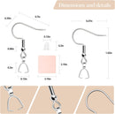 100 pcs Stainless Steel Earring Hooks,Ear Wires Fish Hooks,Pendant Clasp — 2