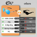 CGID Polarized Sunglasses Men Womens Pilot Style Mirrored Shades UV400 GA61 | Al-mg Frame |62mm| Silver Blue | 62 Millimeters — 3