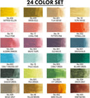 Kuretake GANSAI TAMBI Watercolor Paint Set 24 Colors II - Art Nouveau, Professional-Quality Art Supplies for Artists Adult Painting Sketching, Non-Toxic, Made in Japan | 24 Colors (Art nouveau) — 2