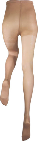 Truform Women's Compression Pantyhose, 20-30 mmHg, Opaque Hosiery Support Shaping Tights, Beige, Large — 2