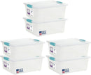 Tribello Plastic Storage Containers, 12 Qt, Clear with Lids, 2 Pack, Made in USA (Deep - 14 x 11 x 6) — 8