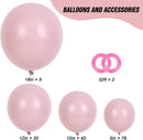 RUBFAC Dusty Pink Balloons Different Sizes Blush Pink Balloon Arch 154pcs — 2
