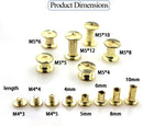 90 Sets M5 Gold Chicago Screws Leather Assorted Kit ，6 Sizes of Screw Rivets for Leather Rivet for DIY Leather Craft and Bookbinding (M5 X 4, 5, 6, 8, 10, 12) | M5*4.5.6.8.10.12mm — 4