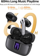 TAGRY Bluetooth Headphones True Wireless Earbuds 60H Playback LED Power Display Earphones with Wireless Charging Case IPX5 Waterproof in-Ear Ear buds with Mic for TV Smart Phone Laptop Computer Sports photo 3