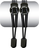 Lock Laces | Elastic No Tie Shoelaces | Black Reflective — 1