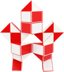 Mipartebo Magic Snake Cube Twist Puzzle 48 Wedges Large Size Red — 2