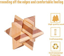 Bamboo 3D Puzzle Metal Brain Teasers Puzzles Mind Game Toys Set for Teens and Adults Pack of 12pcs — 3
