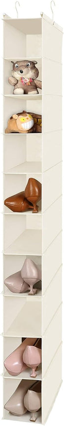 MAX Houser 10-Shelf Hanging Shoe Shelf Organizer for Closet Beige — 1