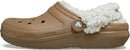 Crocs Unisex Adult Classic Fleece Lined Clogs, Fuzzy Slippers for Women and Men – Sepia — 7