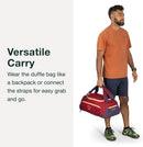 Osprey Daylite Duffel Backpack - Convertible Everyday Duffel Bag for Gym, Commute, and Travel | 60L | Tumbleweed Yellow/Tunnel Vision — 3