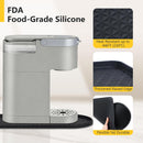 Silicone Coffee Mat 15.8" x 7.8" Small Spill Bar Mat for Countertop, Black