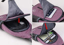 WATERFLY Crossbody Sling Backpack Sling Bag Travel Hiking Chest Bag Daypack (Purple) | B-purple | Small — 4