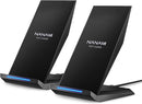 Fast Wireless Charger, [2 Pack] NANAMI Wireless Charging Stand Compatible with iPhone 18 Pro/18 Pro Max/17/17 Air/17 Pro/16/15/14, Desktop Nightstand Phone Charger Dock for Galaxy S26/S26+/S25/S24/S23 photo 1