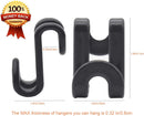 60 Pcs Clothes Hanger Connector Hooks, for Velvet Huggable Hangers, Wooden Hangers, Heavy Duty Space Saving for Closet (Black,60) — 2