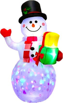 5 FT Christmas Inflatables Snowman Outdoor Decorations, Blow Up Snowman — 8