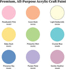 DecoArt Americana Acrylic Paint Set – Essential Pastel Colors, 9 Bottles (2 fl oz) – Art and Craft Acrylic Paints for Canvas, Wood, and More | Multi - Pastel Essentials | 2 Fl Oz (Pack of 9) — 2