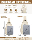 Pritent Crossbody Bags for Women Men Trendy Sling Bag Backpack Casual Chest Bag with Convertible Shoulder Strap | Medium | Beige — 2