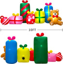 KOOY 10FT Giant Christmas Inflatables Outdoor Decorations Gift Boxes and Bear,Blow up Yard Decorations with LED Light for Xmas New Year Decor Inflatable for Holiday Party Garden Lawn Winter Décor — 5