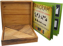 Tangram Wooden Puzzle Geometry Game, with 48 Silhouette Challenge Booklet — 1