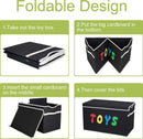 YOLOXO Toy Box Chest, Collapsible Sturdy Storage Bins with Lids, Extra Large Kids Toy Storage Organizer Boxes Bins Baskets for Kids, Boys, Girls, Nursery Room, Playroom, Closet (BLACK) — 7