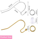 Earring Hooks,600pcs Hypoallergenic Earrings Making kit,Earring Finding — 2