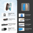 VALSOLE Heavy Duty Support Pain Relief Orthotics - 220+ lbs Plantar Fasciitis High Arch Support Insoles for Men Women, Flat Feet Orthotic Insert, Work Boot Shoe Insole, Absorb Shock with Every Step - MEN 6-6 1/2 | WOMEN 8-8 1/2--(253mm) / Brown — 2