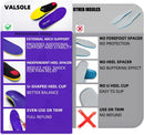 VALSOLE Heavy Duty Support Pain Relief Orthotics - 220+ lbs Plantar Fasciitis High Arch Support Insoles for Men Women, Flat Feet Orthotic Insert, Work Boot Shoe Insole, Absorb Shock with Every Step - MEN 10-10 1/2 | WOMEN 12-12 1/2--(286mm) / Blue-xva227 — 2