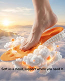 2 Pairs 4D Steppers Cloud Insoles for Women and Men, Super Soft Massage Memory Foam Insoles,Arch Support Foot, Pain Relief Plantar Fasciitis Insoles - Green+black - Women 6-9.5/Men 5-8.5 — 6