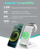 3 in 1 Wireless Charging Station, 2026 Upgraded Fast Desk Charger Station for iPhone 17 16 15 14 13 12 Pro Max Plus, Charger Stand for Apple Watch 11 10 9 8 7 6 5 4 3 2 Ultra SE, Airpods 4 3 2 Pro photo 2