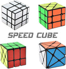 YJ Cube Set - 4-Pack, Includes 3x3 Fluctuation Angle & Mirror Puzzles, 2x3 Wheel & Square King Cubes — 2